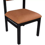 Meridian Furniture, Sedia da pranzo imbottita in pelle vegana Roundhill, Set da 2