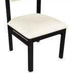 Meridian Furniture, Sedia da pranzo imbottita in pelle vegana Roundhill, Set da 2