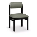 Meridian Furniture, Sedia da pranzo imbottita in pelle vegana Roundhill, Set da 2