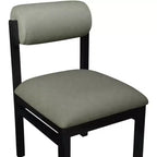 Meridian Furniture, Sedia da pranzo imbottita in pelle vegana Roundhill, Set da 2