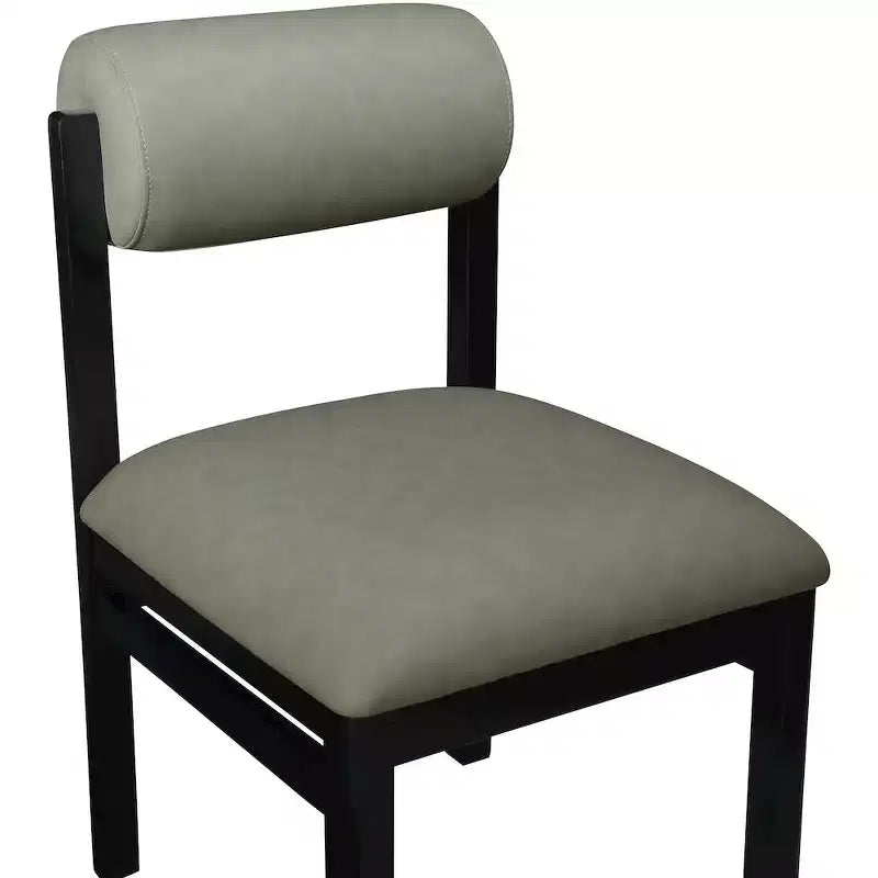 Meridian Furniture, Sedia da pranzo imbottita in pelle vegana Roundhill, Set da 2