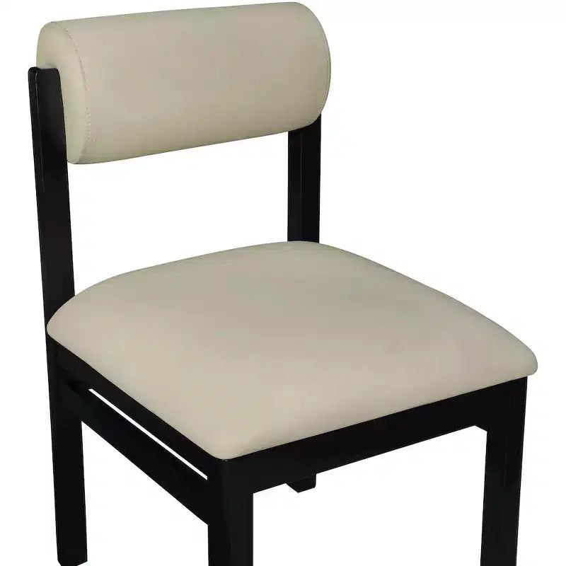 Meridian Furniture, Sedia da pranzo imbottita in pelle vegana Roundhill, Set da 2