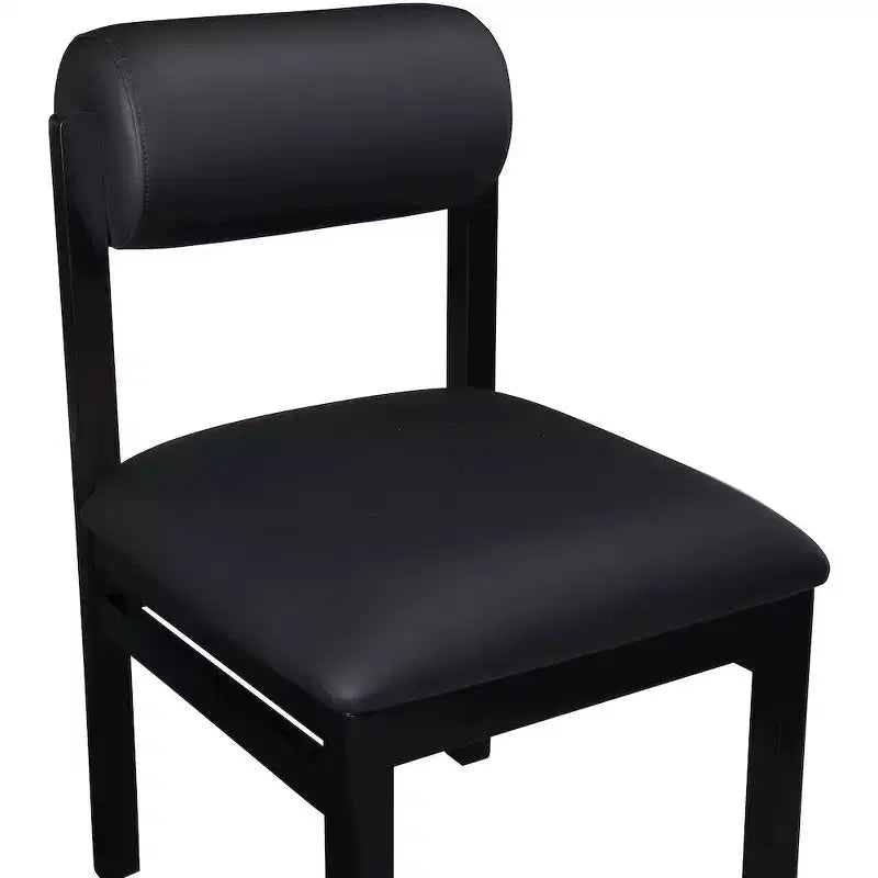 Meridian Furniture, Sedia da pranzo imbottita in pelle vegana Roundhill, Set da 2