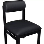 Meridian Furniture, Sedia da pranzo imbottita in pelle vegana Roundhill, Set da 2