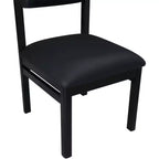 Meridian Furniture, Sedia da pranzo imbottita in pelle vegana Roundhill, Set da 2