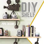 RESTORE Driftwood Tan 36 in. Mensola in Legno (Solo Legno) di Pipe Decor