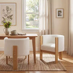 Sedie da Pranzo Christopher Knight Home Zoe Moderne con Rivestimento in Bouclé e Schienale a Botte (Set da 2)