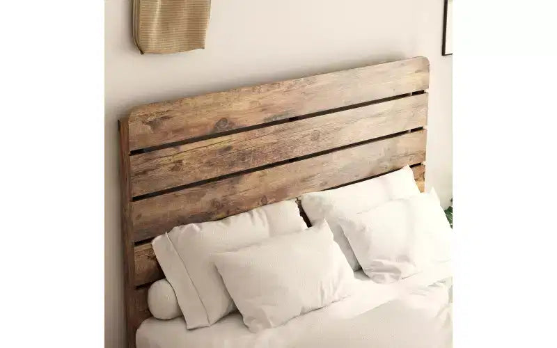 Zevemomo Struttura Letto Matrimoniale, Struttura Letto Matrimoniale Robusta, Letto a Piattaforma con Testiera e Pediera in Legno, Silenzioso, Nessuna Rete a Molle Necessaria, Marrone