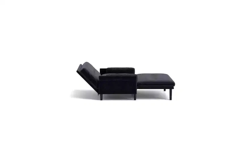 Zevemomo Letto Divano Futon, Divano Letto Estraibile, Convertibile con Schienale Regolabile, Rivestimento in Tessuto Vellutato a 2 Posti per Soggiorno, Camera da Letto - Grigio