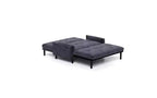 Zevemomo Letto Divano Futon, Divano Letto Estraibile, Convertibile con Schienale Regolabile, Rivestimento in Tessuto Vellutato a 2 Posti per Soggiorno, Camera da Letto - Grigio