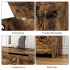 Baule portagiochi, Panca portagiochi in legno con cerniere, Facile da montare, Grande baule portagiochi, Contenitore per giocattoli per ingresso, soggiorno, camera da letto