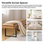 Panca imbottita dal design trapuntato a canali Fritz Modern con gambe in metallo|ART OF LIVING DESIGNS