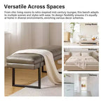 Panca imbottita dal design trapuntato a canali Fritz Modern con gambe in metallo|ART OF LIVING DESIGNS