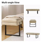 Panca imbottita dal design trapuntato a canali Fritz Modern con gambe in metallo|ART OF LIVING DESIGNS