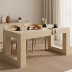Homy Casa 63 Tavolo da Pranzo Rettangolare con Base Solida, Quercia Naturale, 4-6 Posti