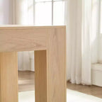 Homy Casa 63 Tavolo da Pranzo Rettangolare con Base Solida, Quercia Naturale, 4-6 Posti