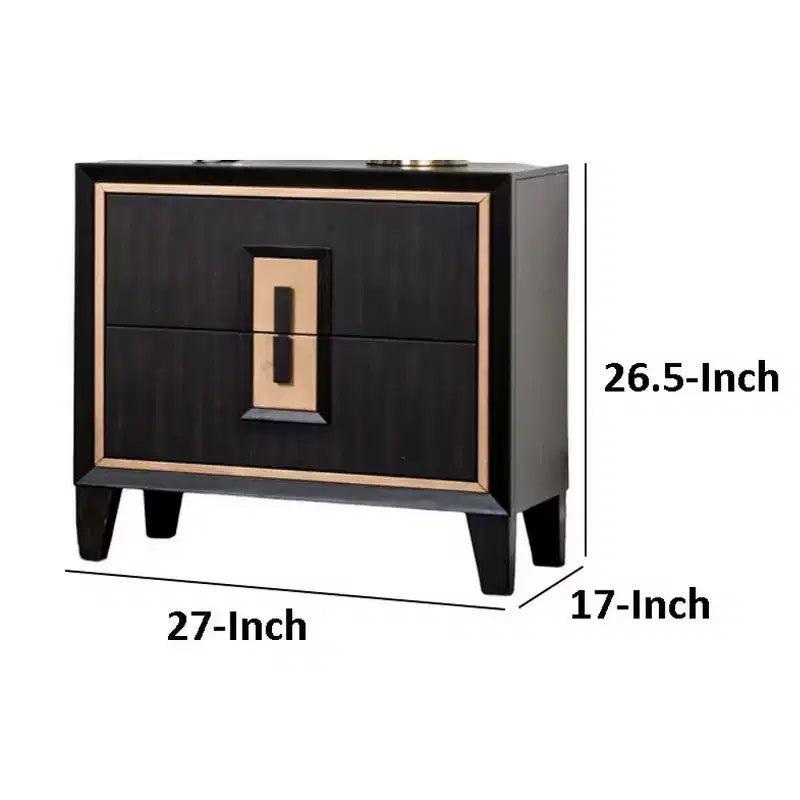 Comodino Royal Hampton, 2 cassetti, 68,5 cm