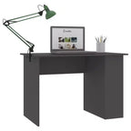 Desk Gray Engineered Wood Medium Desk Rectangular Modern