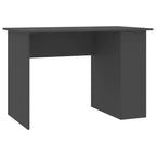 Scrivania moderna rettangolare in legno composito grigio di medie dimensioni