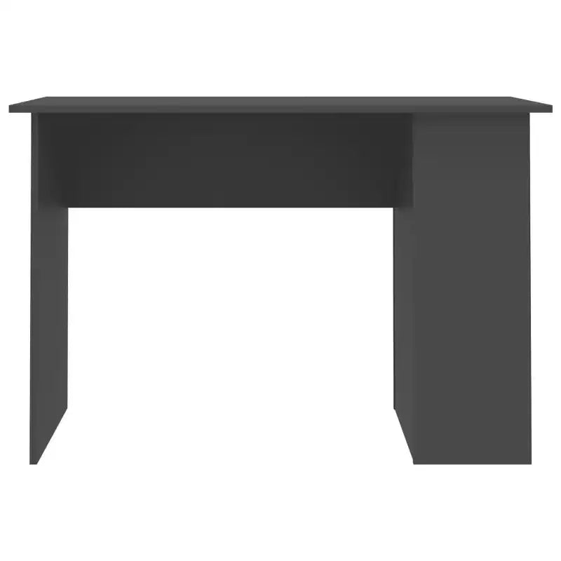 Scrivania moderna rettangolare in legno composito grigio di medie dimensioni