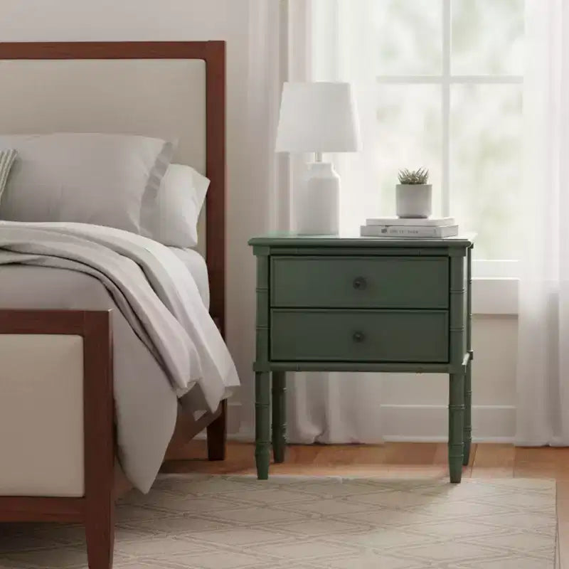 GDFStudio Emmett Mid-Century Modern 22 2-Drawer Nightstand