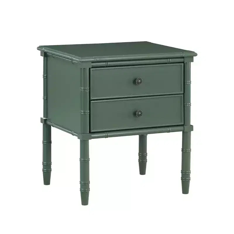 GDFStudio Emmett comodino con 2 cassetti, moderno di metà secolo, 56 cm
