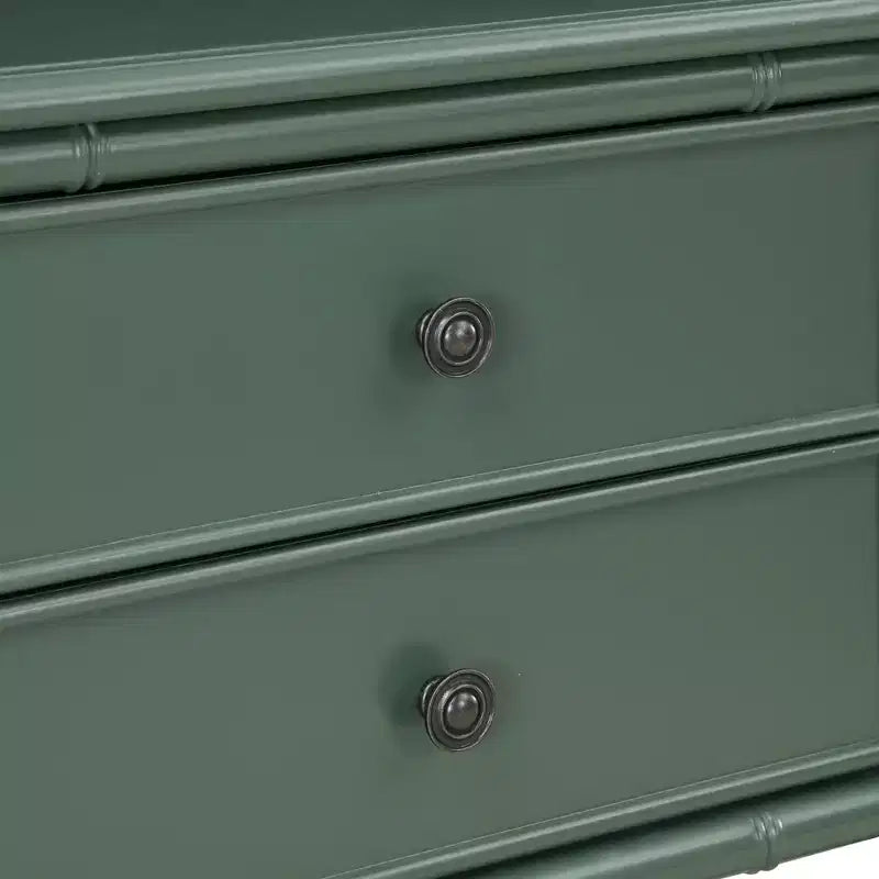 GDFStudio Emmett comodino con 2 cassetti, moderno di metà secolo, 56 cm