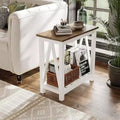 GDFStudio Claudia Farmhouse End Table with Lower Shelf