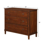 Cassettiera Callen rustica GDFStudio in legno di acacia con 3 cassetti, 42 pollici