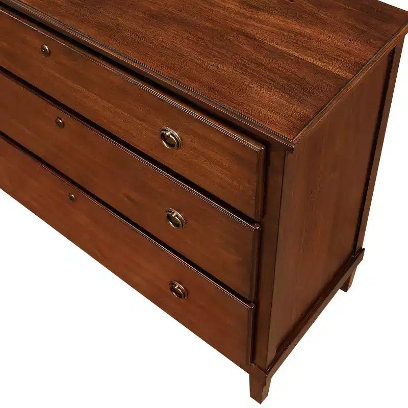 Cassettiera Callen rustica GDFStudio in legno di acacia con 3 cassetti, 42 pollici