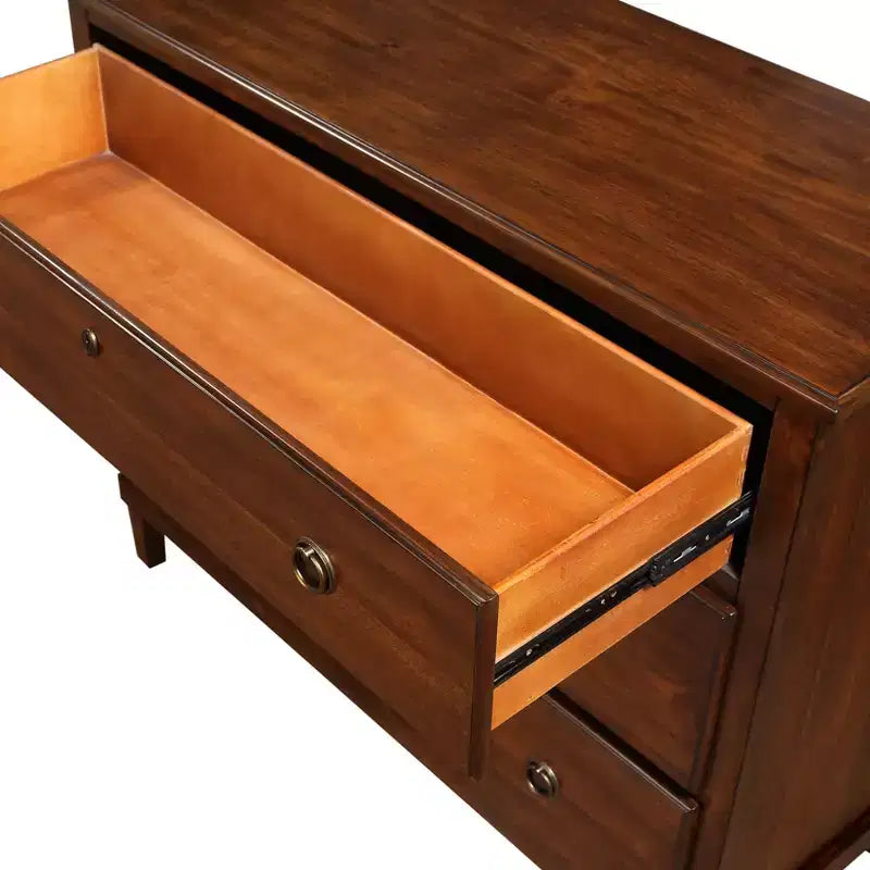 Cassettiera Callen rustica GDFStudio in legno di acacia con 3 cassetti, 42 pollici