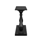 Okak 63IN Tavolo da Ingresso Vintage con Impiallacciatura in Pino, Consolle con Eleganti Gambe Affusolate e Ripiano Aperto, Tavolo da Corridoio per Soggiorno, Nero