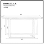 Okak 59.05IN Tavolo consolle stretto minimalista con design unico delle gambe, Tavolo da ingresso con piano spesso, Tavolo d'accento per Soggiorno, Corridoio, Quercia