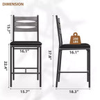 Set di 2 sgabelli da bar altezza bancone, sedie da bar rivestite in similpelle con schienale in legno, cuscino spesso e poggiapiedi per isola cucina