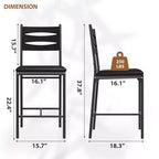 Set di 2 sgabelli da bar altezza bancone, sedie da bar rivestite in similpelle con schienale in legno, cuscino spesso e poggiapiedi per isola cucina