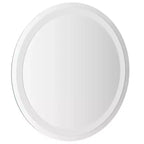 Specchio da bagno a LED in vetro 19,7 pollici di diametro, rotondo moderno