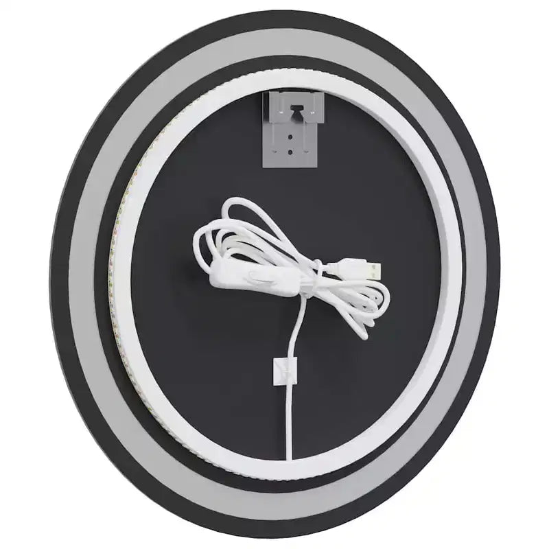 Specchio da bagno a LED in vetro 19,7 pollici di diametro, rotondo moderno