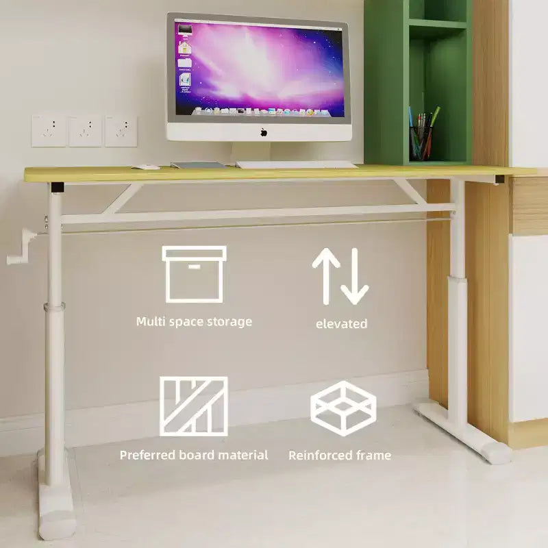 Scrivania lunga regolabile in altezza Okak 47,24 pollici, scrivania per computer con design multiuso, scrivania per soggiorno, ufficio, aula