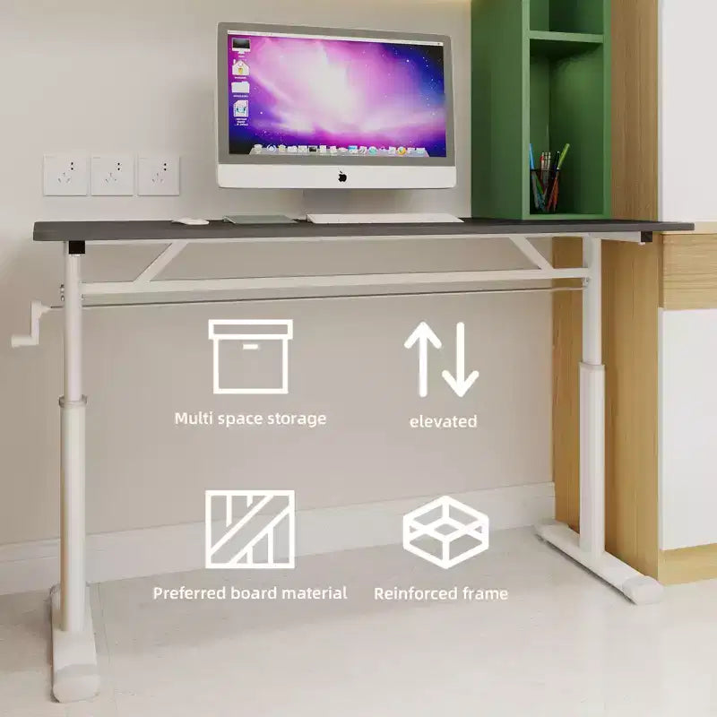 Scrivania lunga regolabile in altezza Okak 47,24 pollici, scrivania per computer con design multiuso, scrivania per soggiorno, ufficio, aula