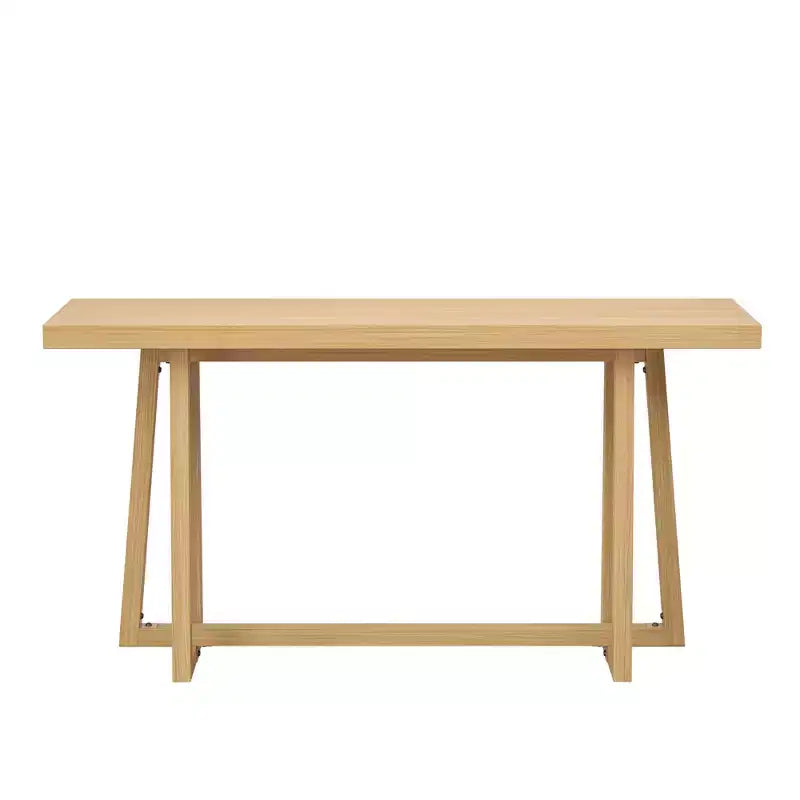 Okak 59.84IN Tavolo rettangolare da ingresso minimalista, Consolle con gambe dal design unico e piano spesso, Tavolino d'appoggio per foyer, esterni
