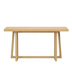 Okak 59.84IN Tavolo rettangolare da ingresso minimalista, Consolle con gambe dal design unico e piano spesso, Tavolino d'appoggio per foyer, esterni