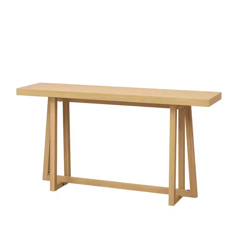 Okak 59.84IN Tavolo rettangolare da ingresso minimalista, Consolle con gambe dal design unico e piano spesso, Tavolino d'appoggio per foyer, esterni