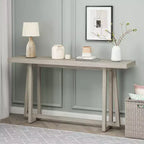 Okak 59.84IN Tavolo rettangolare da ingresso minimalista, Consolle con gambe dal design unico e piano spesso, Tavolino d'appoggio per foyer, esterni