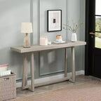 Okak 59.84IN Tavolo rettangolare da ingresso minimalista, Consolle con gambe dal design unico e piano spesso, Tavolino d'appoggio per foyer, esterni