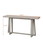 Okak 59.84IN Tavolo rettangolare da ingresso minimalista, Consolle con gambe dal design unico e piano spesso, Tavolino d'appoggio per foyer, esterni