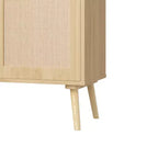 Cassettiera a 3 cassetti in rattan e legno - Mobile contenitore ModernLuxe