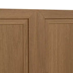 Mobiletto contenitore a venatura legno alto 36 pollici in bianco, organizzatore di stoccaggio con 2 ante in legno massiccio per camera da letto, soggiorno/sala da pranzo