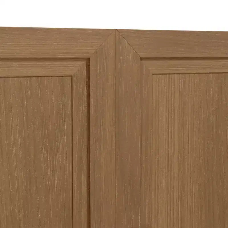 Mobiletto contenitore a venatura legno alto 36 pollici in bianco, organizzatore di stoccaggio con 2 ante in legno massiccio per camera da letto, soggiorno/sala da pranzo