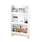 Libreria per bambini con 3 ripiani espositivi frontali, espositore portariviste, bianca - ModernLuxe