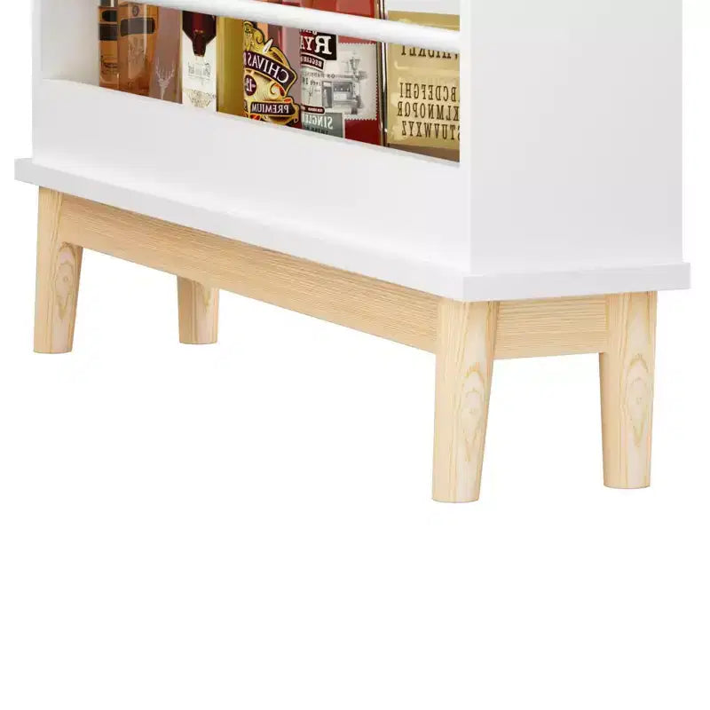 Libreria per bambini con 3 ripiani espositivi frontali, espositore portariviste, bianca - ModernLuxe